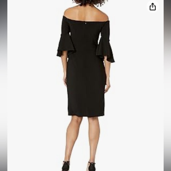 NWT Betsy & Adam Women's Off The Shoulder Dress with Ruffle Sleeves size 4 - Picture 3 of 11